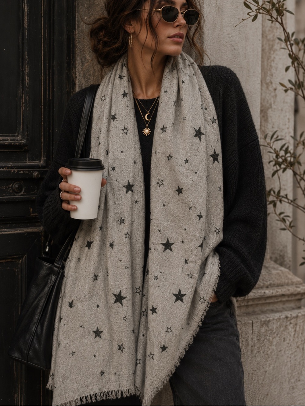 Victoria’s Secret Celestial Star Blanket Scarf Whimsigoth Cozy Oversized  74x30